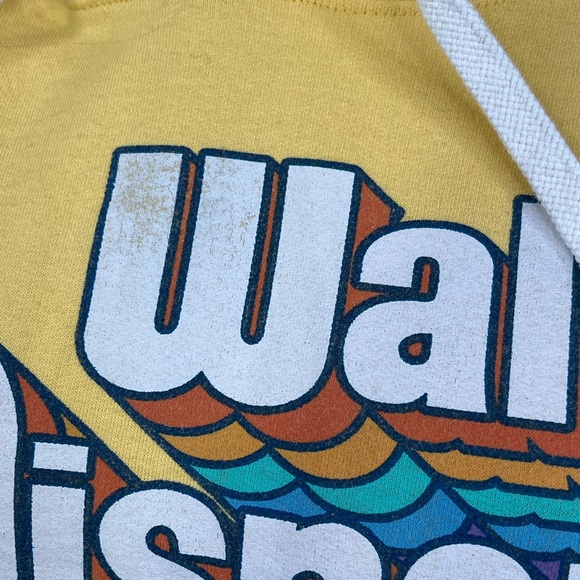 DISNEY Walt Disney World Hooded Pullover Sweatshirt Yellow-Medium - Picture 2 of 3